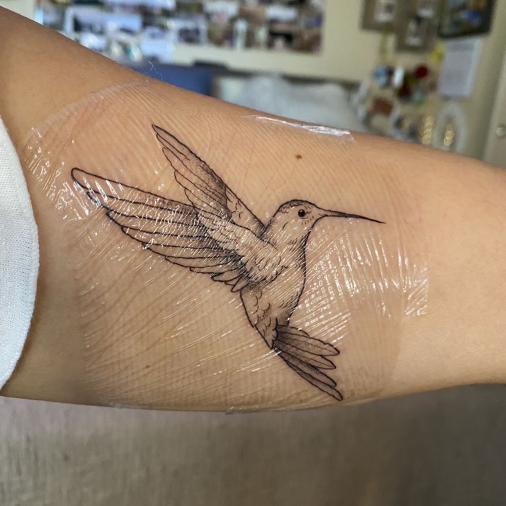 The Dolorosa Tattoo - Amazing hummingbird on my inner arm - Tattoo Near Me - Studio City, California The Dolorosa Tattoo - Amazing hummingbird on my inner arm - Tattoo Near Me - Studio City, California