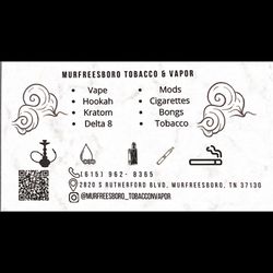 Murfreesboro Tobacco and Vapor - Add us on instagram and Facebook Murfreesboro_tobacconvapor