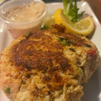 The Full Moon Oyster Bar - Blue Crab Cake - Seafood Near Me - Jamestown, North Carolina