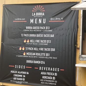 La Birria - Menu - Mexican Near Me - Aiea, Hawaii