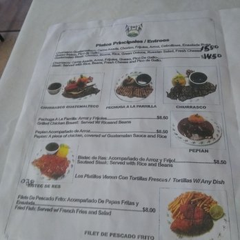 Perla Escondida - a menu for a restaurant - Mexican Near Me - Lake Worth, Florida