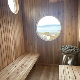 picture window sauna! picture window sauna!