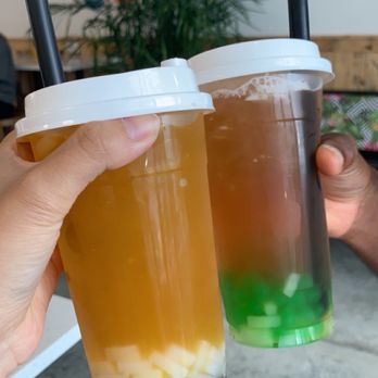 Aloha Waffle Bar - Mango Bubble tea with lychee jelly and boba. Blueberry bubble tea with kiwi boba and pineapple jelly. - Coffee & Tea Near Me - Jacksonville, Florida Aloha Waffle Bar - Mango Bubble tea with lychee jelly and boba. Blueberry bubble tea with kiwi boba and pineapple jelly. - Coffee & Tea Near Me - Jacksonville, Florida