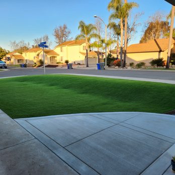 Quetzal Master Hardscape - Artificial turf and concrete installed in our front yard to extend the patio and provide a large amount of play space for the kids - Landscape Architects or Designers Near Me - San Marcos, California Quetzal Master Hardscape - Artificial turf and concrete installed in our front yard to extend the patio and provide a large amount of play space for the kids - Landscape Architects or Designers Near Me - San Marcos, California