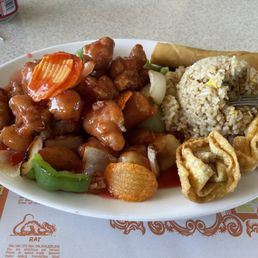 Fried Rice, Sweet and Sour Pork
