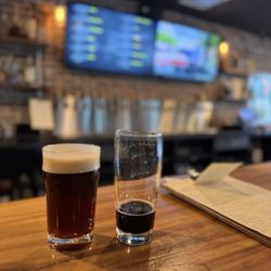 Cartel Brewing & Blending - Cask Engine Dark Mild English Ale and the bottom of my Black IPA