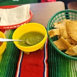 Tortillas con salsas