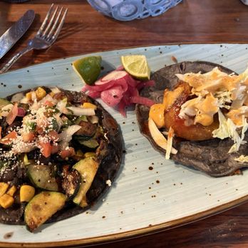 Rosa Cantina - A fried avacado taco and Calabazita taco! yum! - Mexican Near Me - Longmont, Colorado Rosa Cantina - A fried avacado taco and Calabazita taco! yum! - Mexican Near Me - Longmont, Colorado