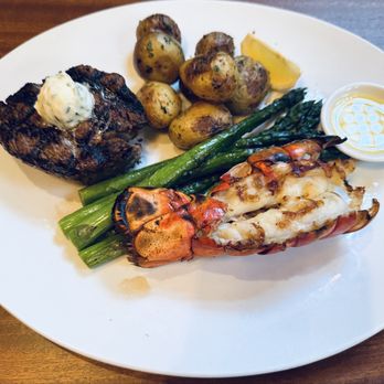 Seasons 52 - Filet Mignon And Maine Lobster Tail - New American Near Me - Orlando, Florida Seasons 52 - Filet Mignon And Maine Lobster Tail - New American Near Me - Orlando, Florida