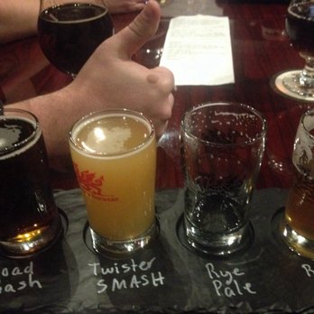 Red Dragon Brewery - Nate gives up a thumbs up - Breweries Near Me - Fredericksburg, Virginia