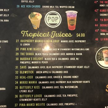 POP Boba - Menu - 8/4/19 - Bubble Tea Near Me - Tracy, California POP Boba - Menu - 8/4/19 - Bubble Tea Near Me - Tracy, California