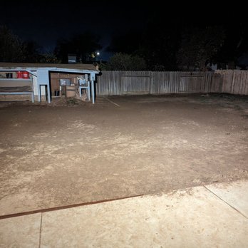 Mays & Son - an empty backyard at night - Handyman Near Me Mays & Son - an empty backyard at night - Handyman Near Me