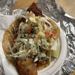 Battered Fish Taco Battered Fish Taco