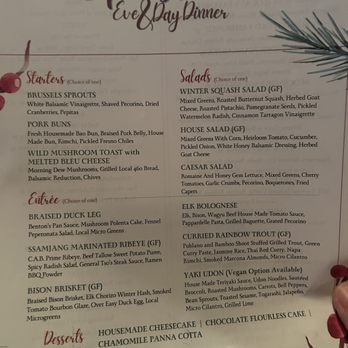 Gather in Jackson Hole - Christmas menu - New American Near Me - Jackson, Wyoming Gather in Jackson Hole - Christmas menu - New American Near Me - Jackson, Wyoming