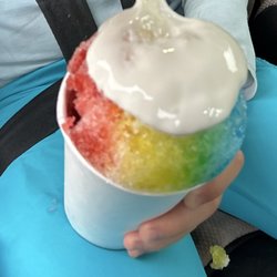 Rainbow snowcone with marshmallow! Small size, $3.5