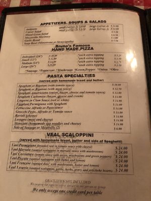 Menu photo 6 Bruno's Santa Monica, CA
