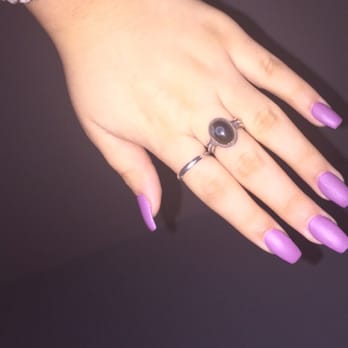 Fashion Nails - She did it again folks, matte lilac in a coffin shape. One of my favorites so far. - Nail Salons Near Me - Moreno Valley, California