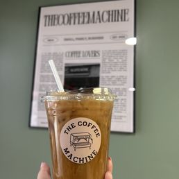 Vanilla ice coffee with almond milk