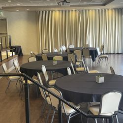 Curtis Ballroom - We took off these tables to open it as a dance floor.