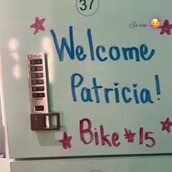 Rukus Cycling Studios - The locker room. I've never seen this in another studio lol super cute and nice