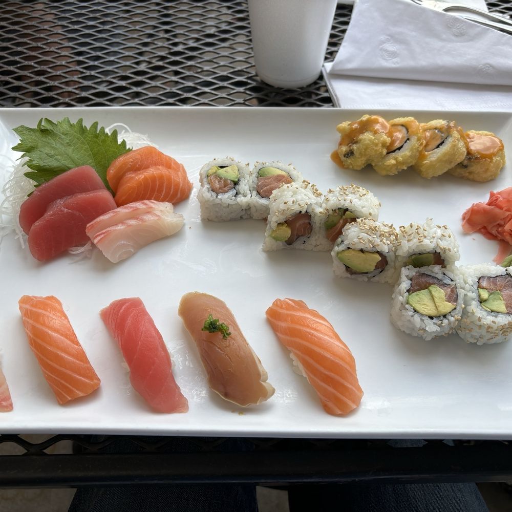 Midori Sushi - 16. Salmon Roll Sashimi Combo - Japanese Near Me - Austin, Texas Midori Sushi - 16. Salmon Roll Sashimi Combo - Japanese Near Me - Austin, Texas