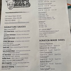 Bob’s Backyard Barbeque - Menu