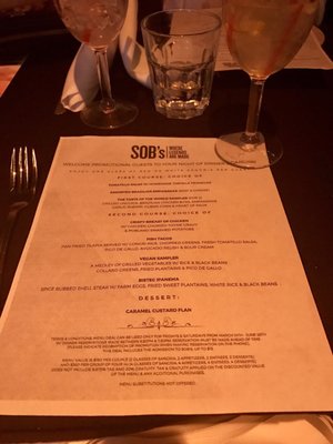 Menu photo 8 SOB's New York, NY