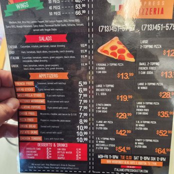 Italian Express Pizzeria - Pizza Near Me - Houston, Texas Italian Express Pizzeria - Pizza Near Me - Houston, Texas