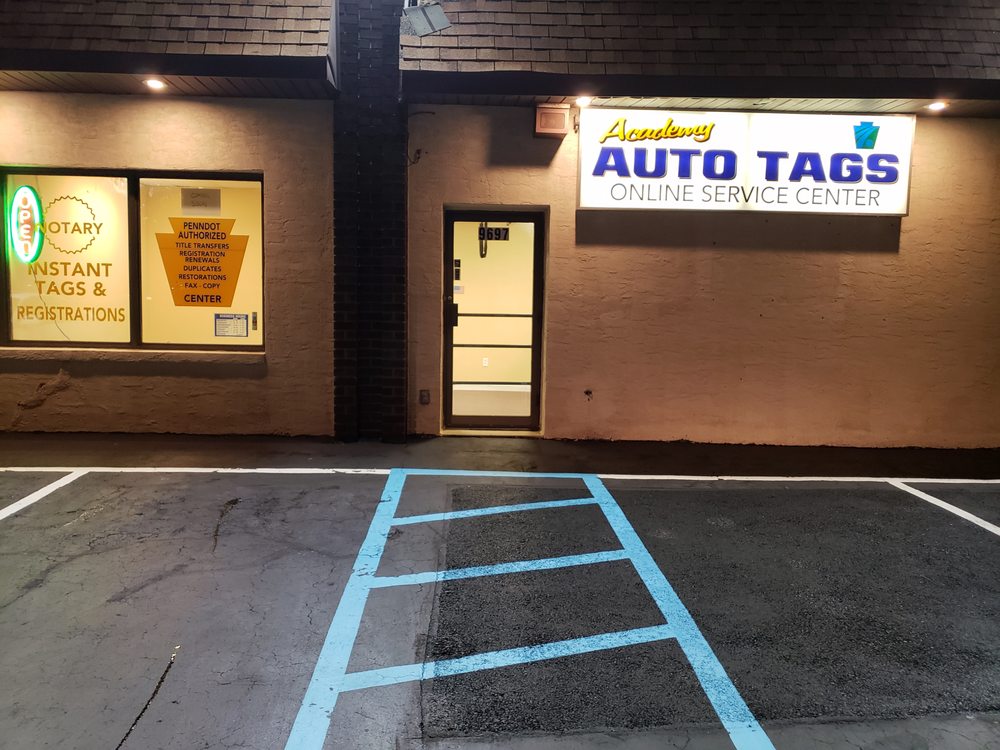 ACADEMY AUTO TAGS Updated August 2024 9697 Academy Rd, Philadelphia