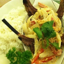 Orchids Cafe - Panang Curry with Half Rack of Lamb (Market Price)