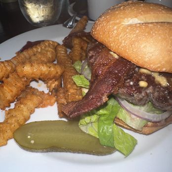 The District Bistro - The best burger with bacon and no cheese. Homemade pickle. - Beer, Wine & Spirits Near Me - Sandpoint, Idaho The District Bistro - The best burger with bacon and no cheese. Homemade pickle. - Beer, Wine & Spirits Near Me - Sandpoint, Idaho
