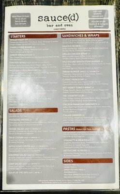 Menu photo 1 Sauced Bar and Oven Little Rock, AR Menu photo 1 Sauced Bar and Oven Little Rock, AR