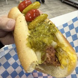 Chicago Dog first bite Chicago Dog first bite