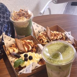 Banoffee Matcha, Mix and Match Croffle, Blueberry Matcha Banoffee Matcha, Mix and Match Croffle, Blueberry Matcha