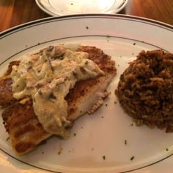 Landry's Seafood House - Tilapia pontchartrain.  Very good