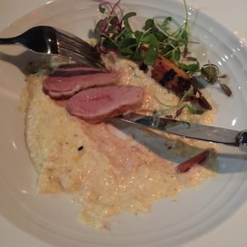 Restaurant 356 - Long Island Duck Breast Grilled Georgia Peaches, Logan Turnpike Grits - New American Near Me - Atlanta, Georgia Restaurant 356 - Long Island Duck Breast Grilled Georgia Peaches, Logan Turnpike Grits - New American Near Me - Atlanta, Georgia