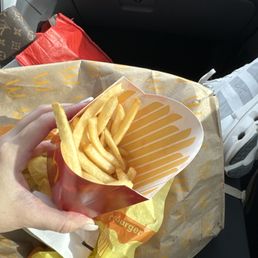 That's how they gave me my fries. That's how they gave me my fries.