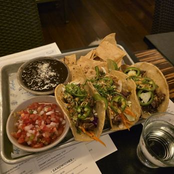 Pacific Catch - 3 taco steak platter with chips, beans, and pico de gallo - Seafood Near Me - San Mateo, California Pacific Catch - 3 taco steak platter with chips, beans, and pico de gallo - Seafood Near Me - San Mateo, California