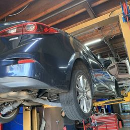 My car up on the rack! My car up on the rack!