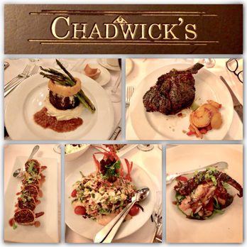 Chadwick's - Filet Mignon, Charred Bone in Ribeye (with half eaten home fries), Spring Roll Short Rib, Lobster Salad, and Grilled Octopus. - American Near Me - Brooklyn, New York
