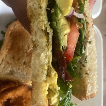 Off Street Cafe - Egg BLT with onions rings - American Near Me - Cerritos, California Off Street Cafe - Egg BLT with onions rings - American Near Me - Cerritos, California