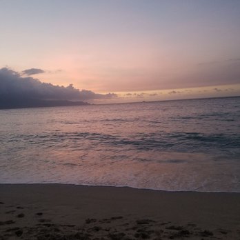 Kanaha Beach Park - The water was purple after sunset. - Beaches Near Me