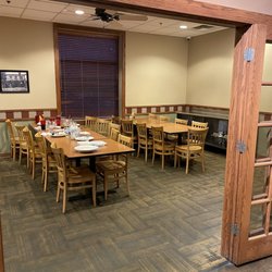 Moran's Grill - They have a banquet room that could be closed off and private, it is quite large. Again, the floors need a good shampooing.