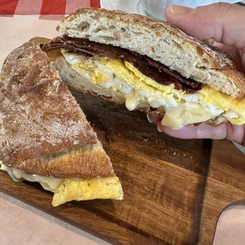 Cosa Duci Italian Bakery - Bacon, Egg & Cheese Ciabatta - Bakeries Near Me - Boca Raton, Florida Cosa Duci Italian Bakery - Bacon, Egg & Cheese Ciabatta - Bakeries Near Me - Boca Raton, Florida