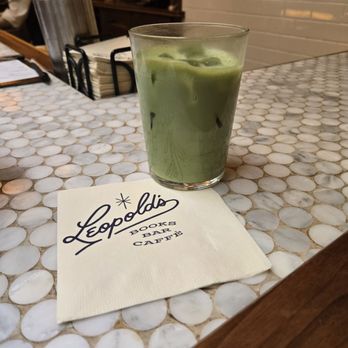Leopold’s Book Bar & Cafe - Matcha Latte - Bookstores Near Me - Madison, Wisconsin