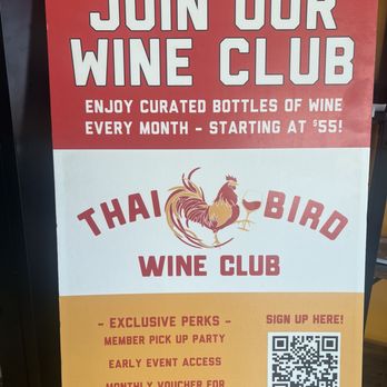 Thai Bird - Wine club. - Gluten-Free Near Me - San Antonio, Texas