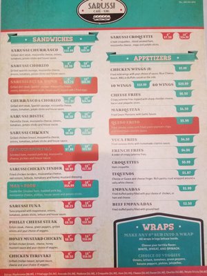 Menu photo 8 Sarussi Cafe Subs Miami, FL Menu photo 8 Sarussi Cafe Subs Miami, FL