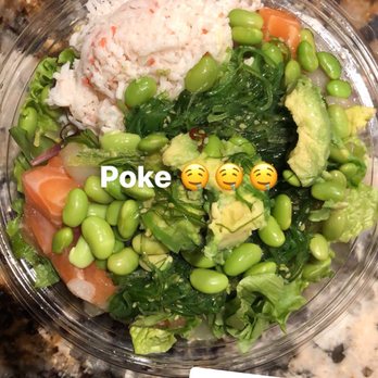 PokePort - Salmon poke bowl w/ crab meat, seaweed salad, edamame, avocado, brown rice, and salad - Poke Near Me - Wildomar, California PokePort - Salmon poke bowl w/ crab meat, seaweed salad, edamame, avocado, brown rice, and salad - Poke Near Me - Wildomar, California