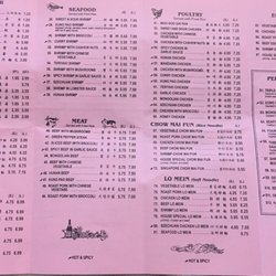 Peking Chinese Restaurant - Menu side 2