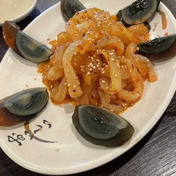 Wonton Noodle House - Jelly fish with century egg - Noodles Near Me - Edmonds, Washington Wonton Noodle House - Jelly fish with century egg - Noodles Near Me - Edmonds, Washington